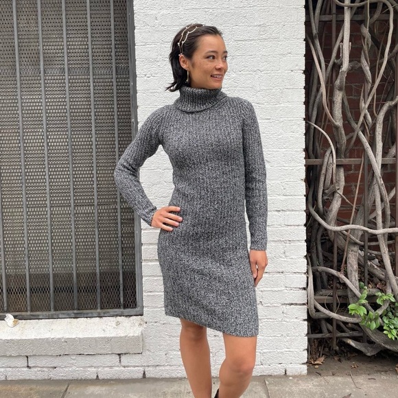 MICHAEL Michael Kors Dresses & Skirts - michael kors timeless knit turtlenck grey  sweater dress sz xs